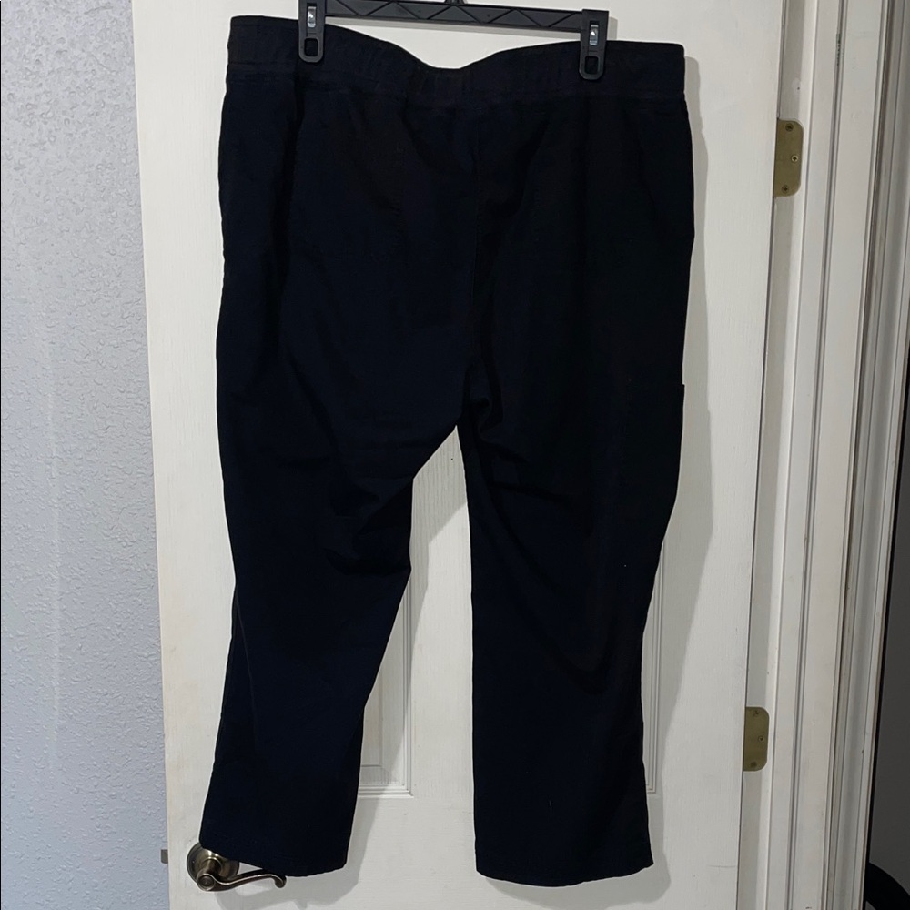koi Black Drawstring Track Pants with Side Utility Pocket - Picture 2 of 4